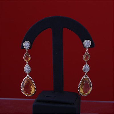 18K Yellow Gold Serpent Boheme 4 Motifs Earrings Citrine Pendant Earrings XS and L Motifs Ref JCO01279