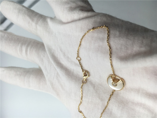 XSモデル贅沢な金の宝石類のAmuletteのブレスレットは華麗のと-切られたダイヤモンド置いた