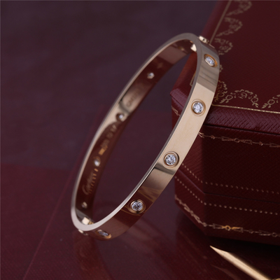 ニューヨーク古典的な愛腕輪10のダイヤモンドは18Kイエロー・ゴールドの贅沢の宝石類のブレスレットの厚いモデルを愛する