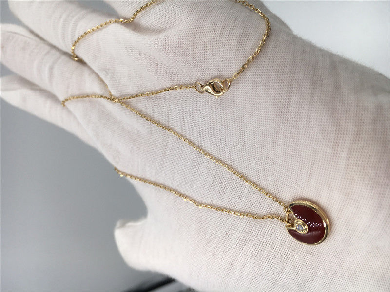 品質 XSモデル上限の注文のJewelry Amulette De Necklace 18Kローズの金のカーネリアン 工場