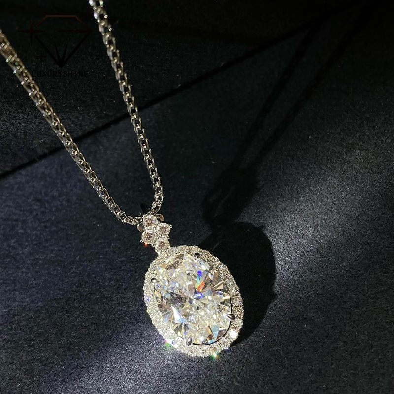 品質 18Kゴールドオーバルラボグロウンダイヤモンドペンダント VVS1-VS1 0.3-3.0ct 工場
