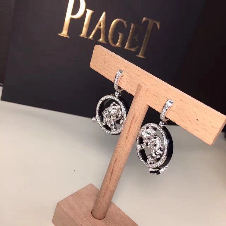 品質 ダイヤモンド18Kの金のイヤリングの宝石類のPanthèRe Deのホワイト ゴールドのエメラルドのヒスイのオニックス 工場