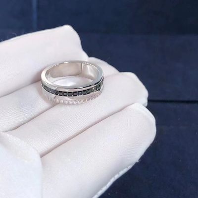 品質 贅沢な金の宝石類のQuatreの黒の版リング18k金および実質のダイヤモンド 工場