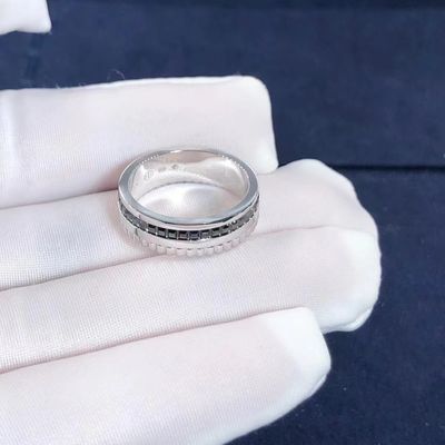 品質 贅沢な金の宝石類のQuatreの黒の版リング18k金および実質のダイヤモンド 工場