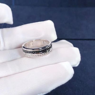品質 贅沢な金の宝石類のQuatreの黒の版リング18k金および実質のダイヤモンド 工場