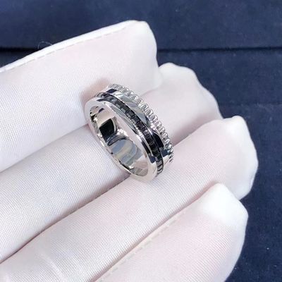 品質 贅沢な金の宝石類のQuatreの黒の版リング18k金および実質のダイヤモンド 工場