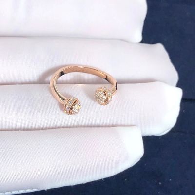 品質 58個の華麗な切られたダイヤモンドが付いている18Kローズの金セットのPiagetの所有物の開いたリング 工場