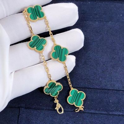 品質 宝石用原石とのRedヴァンCleef Arpels 18K金のブレスレット5のモチーフ 工場