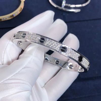 品質 上限の宝石類18Kの金車層愛ブレスレットのダイヤモンドは女性のために舗装した 工場