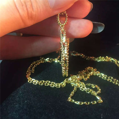 品質 花の形の1つのモチーフの虎眼石18Kの金のネックレスVCARO49L00の黄色色 工場