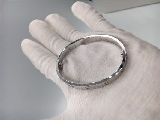 品質 ガールフレンドの贅沢なダイヤモンドの宝石類の宝石類愛ブレスレット18kのホワイト ゴールド 工場