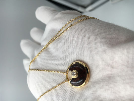 品質 18Kローズの金の贅沢な金の宝石類のネックレスのペンダント0.09のカラットのダイヤモンド 工場