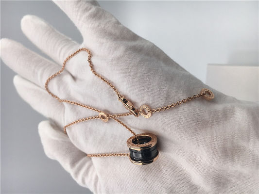 品質 女性のCL855762の黒い陶磁器の贅沢な宝石類B Zero1 Necklace18Kのピンクの金 工場
