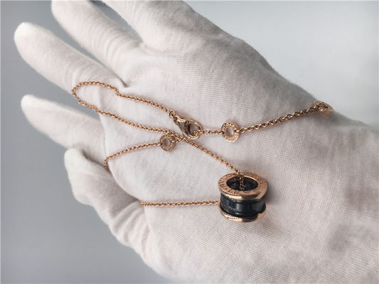 品質 女性のCL855762の黒い陶磁器の贅沢な宝石類B Zero1 Necklace18Kのピンクの金 工場