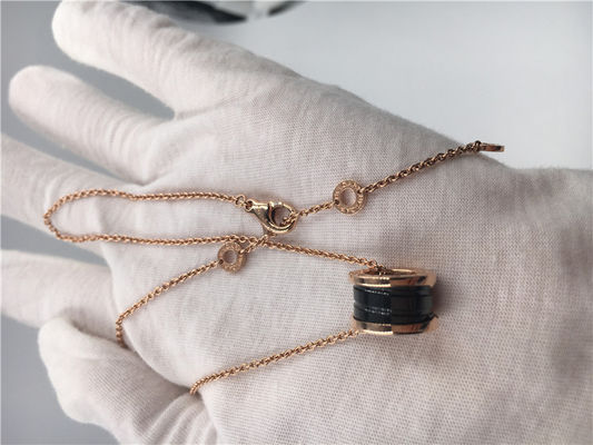品質 女性のCL855762の黒い陶磁器の贅沢な宝石類B Zero1 Necklace18Kのピンクの金 工場