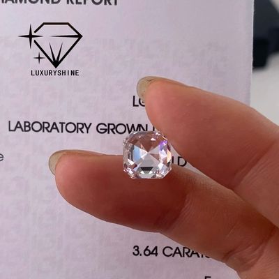 品質 LuxuryShine VVS-VS 0.1-10CT アッシャー形状ラボ 成長ダイヤモンド D-F 色 白いダイヤモンド IGI証明書 3EX 切断石 工場