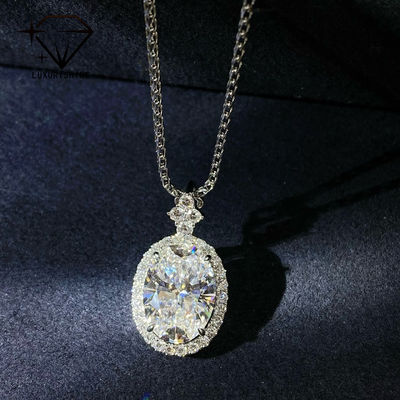 品質 18Kゴールドオーバルラボグロウンダイヤモンドペンダント VVS1-VS1 0.3-3.0ct 工場