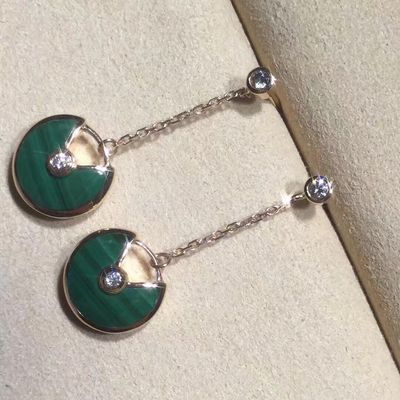 品質 Amulette De Earrings Personalizedの金の宝石類18kの黄色く/ピンク/ホワイト ゴールド 工場