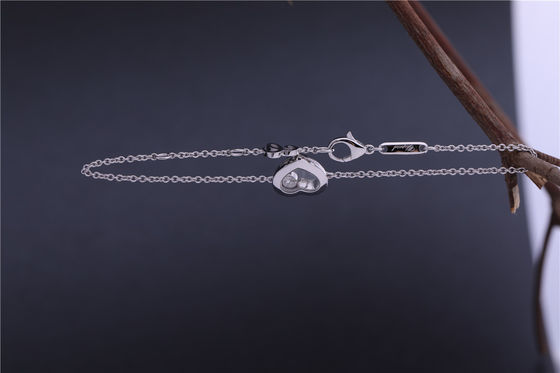 品質 女の子のギフトのChopardの宝石類の幸せなダイヤモンド アイコン ブレスレット18kのホワイト ゴールド85a054-1001 工場