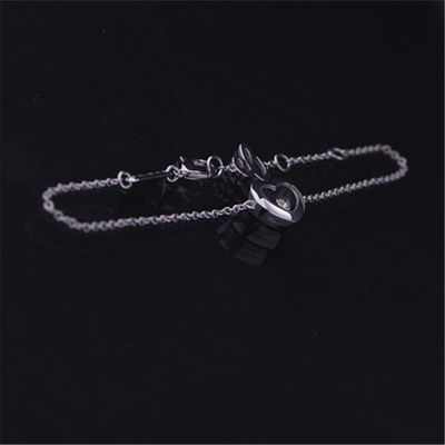 品質 女の子のギフトのChopardの宝石類の幸せなダイヤモンド アイコン ブレスレット18kのホワイト ゴールド85a054-1001 工場