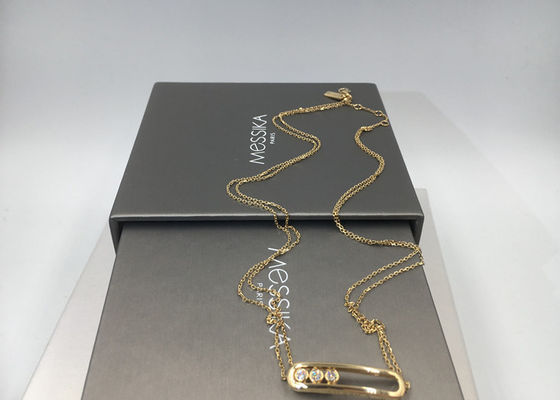 品質 ネックレスのパリ二重チェーンJewelry18Kのイエロー・ゴールド サドルの形の宝石用原石無し 工場